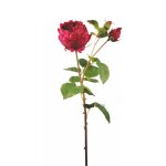 Tige de rose fermée artificielle framboise h80 Tige de rose fermée artificielle framboise h80