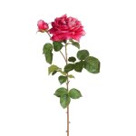 Tige de rose ouverte artificielle rose h80 Tige de rose ouverte artificielle rose h80