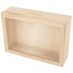 Tirelire cadre en bois  customiser 12x17cm