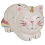 Tirelire chat licorne h12cm