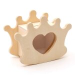Tirelire couronne coeur 12 x 9 cm