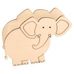 Tirelire lphant en bois