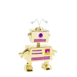 Tirelire figurine décorative robot noël en résine doré h18 Tirelire figurine décorative robot noël en résine doré h18