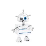 Tirelire figurine robot noël en résine argenté h18 Tirelire figurine robot noël en résine argenté h18