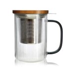 Tisanire en verre et anse graphite 475ml
