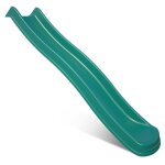 Toboggan en plastique vert foncé double vague Toboggan en plastique vert foncé double vague