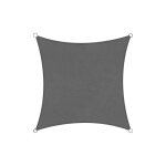 Toile d'ombrage carr 3, 6x3, 6 m en polythylne gris
