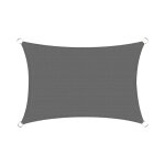 Toile d'ombrage rectangulaire 3x4 m en polythylne gris