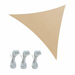 Toile d'ombrage triangulaire imperméable 3, 6x3, 6x3, 6 en beige foncé Toile d'ombrage triangulaire imperméable 3, 6x3, 6x3, 6 en beige foncé