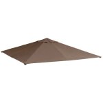 Toile de rechange pour pavillon tonnelle anti - uv tissu polyester café Toile de rechange pour pavillon tonnelle anti - uv tissu polyester café