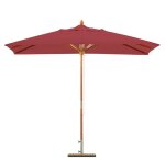 Toile de rechange rouge pour parasol carr 300cm