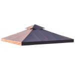 Toile de rechange tonnelle marron 3 x 3 m
