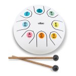Tongue drum en métal blanc 15 cm Tongue drum en métal blanc 15 cm
