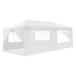Tonnelle avec fenêtres, pergola et cordes en tissu étanche 3x6 m Tonnelle avec fenêtres, pergola et cordes en tissu étanche 3x6 m