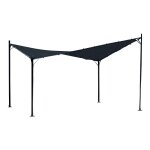 Tonnelle papillon polyester gris anthracite 3. 5x3. 5 m