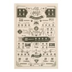 Torchon les ann�es de mariage en coton ecru 48 x 72 cm