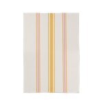 Torchon en coton jaune et rose 50x70