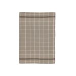 Torchon en coton taupe 50x70cm