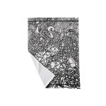 Torchon de cuisine coton imprim noir 50 x 70 cm