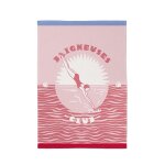 Torchon de cuisine en coton rose et rouge 50x70