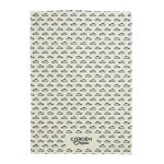 Torchon imprim� en coton beige clair 50x75cm