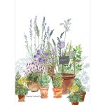 Torchon lav� lin & coton multicolore 50x70 cm