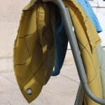 Torchon en lin et coton safran 50x70cm