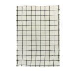 Torchon en lin noir 55x75 cm