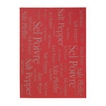 Torchon metis en coton rouge 50 x 70