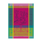 Torchon pur coton rose 56x77 cm