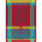 Torchon pur coton rouge 56x77 cm