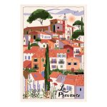 Torchon village provence en coton ecru 48 x 72 cm