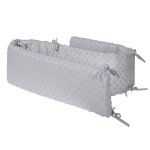 Tour de lit bb 60x120 et 70x140 en coton bio gris