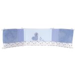 Tour de lit bb adaptable diego microfibre bleu 40x180