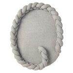 Tour de lit bb coton tress gris 90 cm