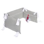 Tour de lit bébé stable coton gris 180 cm Tour de lit bébé stable coton gris 180 cm