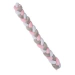 Tour de lit coussin polyester gris et rose 150 x 11 cm