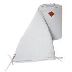 Tour de lit universel en gaze de coton gris clair Tour de lit universel en gaze de coton gris clair