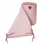 Tour de lit universel en gaze de coton rose