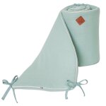 Tour de lit universel en gaze de coton vert de gris Tour de lit universel en gaze de coton vert de gris