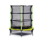 Trampoline en acier vert 140 x 160 cm
