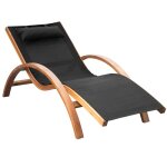 Transat bois massif naturel beige noir Transat bois massif naturel beige noir