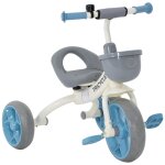 Tricycle enfant volutif panier avant roues eva mtal plastique bleu