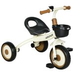 Tricycle enfants selle réglable avec dossier blanc Tricycle enfants selle réglable avec dossier blanc