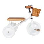 Tricycle vintage en mtal blanc