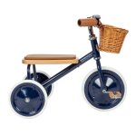 Tricycle vintage en mtal bleu marine