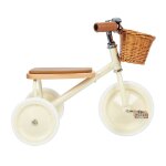 Tricycle vintage en mtal crme