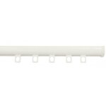 Tringle rail pour rideau l. 2, 50 m - blanc