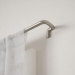 Tringle  rideaux d25mm extensible argent, 167 - 365cm