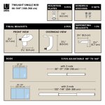 Tringle � rideaux d25mm extensible noire de 304 � 462cm